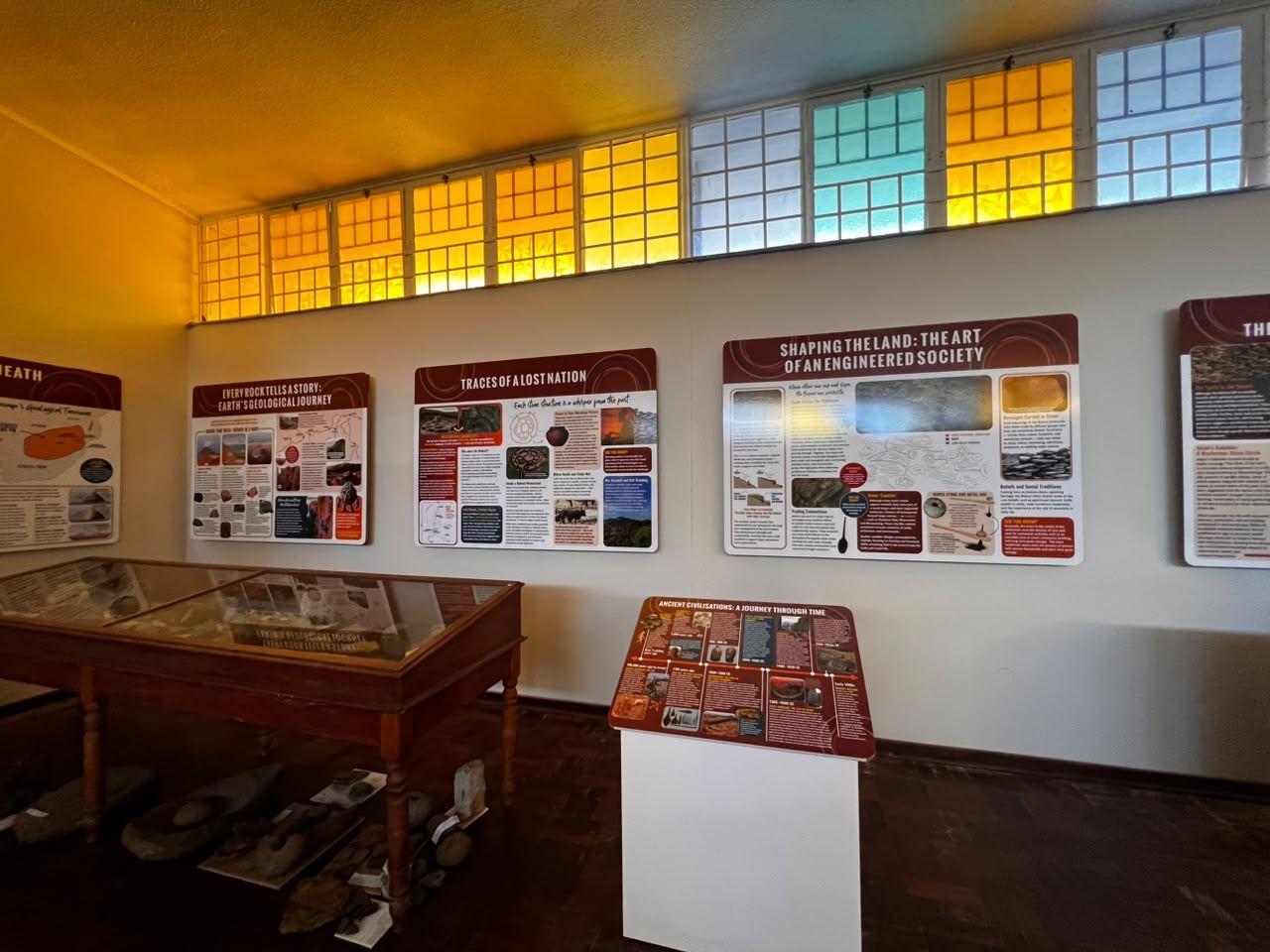 ACM panel signage for a museum exhibit, wide view